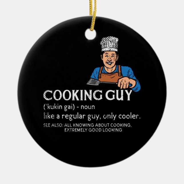 Cooking Guy Definition Julgransprydnad Keramik (Framsidan)