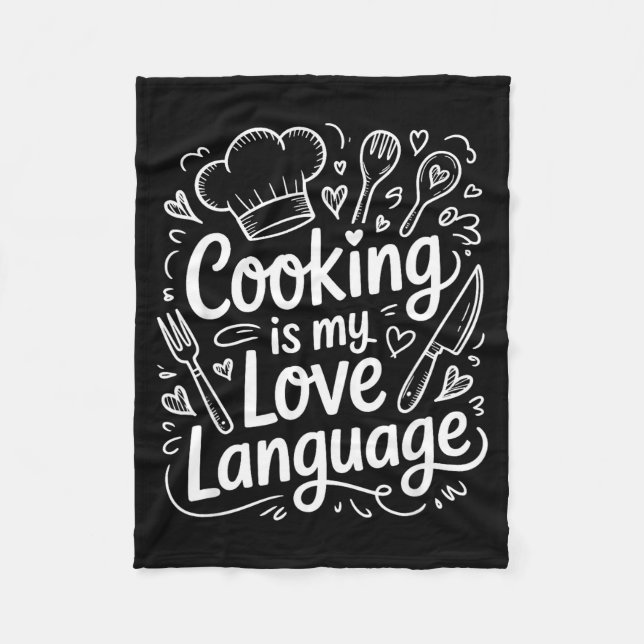 Cooking Is My Love Language, Culinary Chef And Kit Fleecefilt (Framsidan)