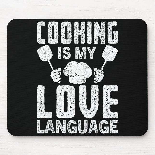 Cooking Is My Love Language Funny Chef Quote  Musmatta (Framsidan)