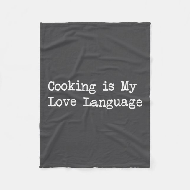 Cooking Is My Love Language Funny Quotes  Fleecefilt (Framsidan)
