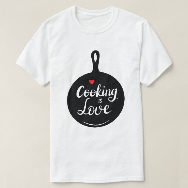 Cooking Kärlek Anpassningsbar T-Shirt (Design framsida)