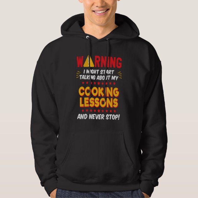 Cooking Lessons Joke Graphic Hoodie (Framsida)