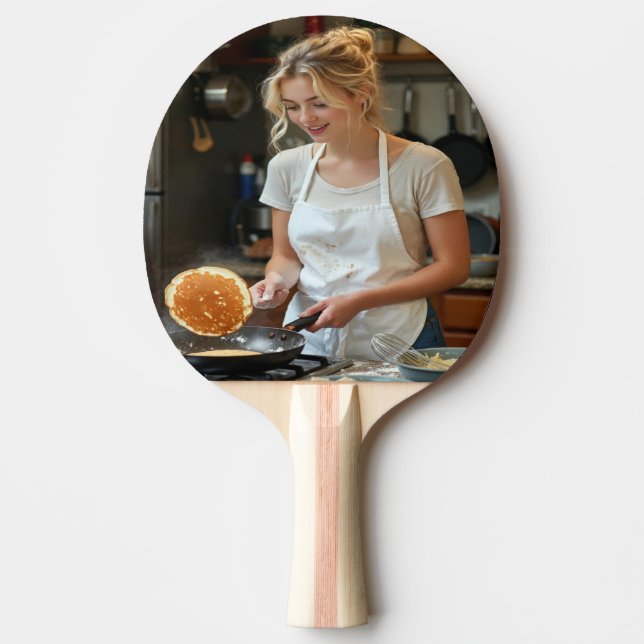 Cooking Pancakes Photo Customize Pingisracket (Framsidan)