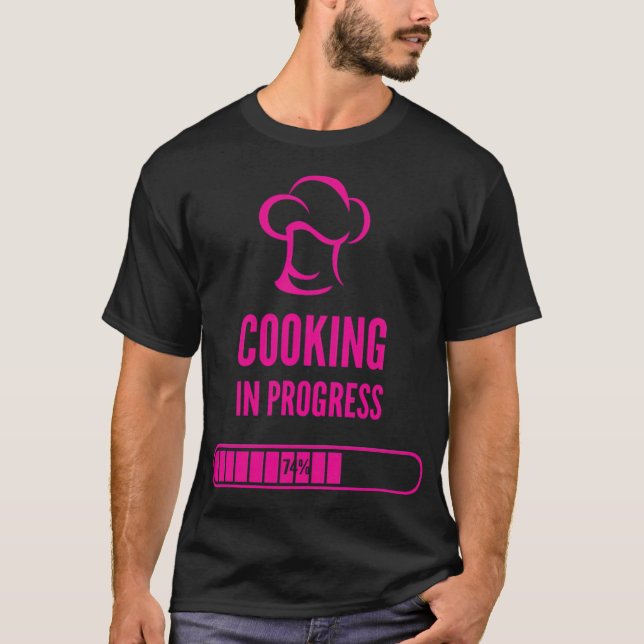 Cooking Progress Chef Cuisine Cook Kitchen animal  T Shirt (Framsida)