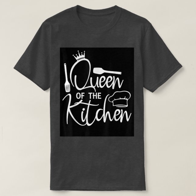 Cooking Queen Kitchen Chef Hat Cook Culinary Stude T Shirt (Design framsida)