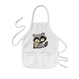 Cooking Raccoon köksungar, apron Barnförkläde