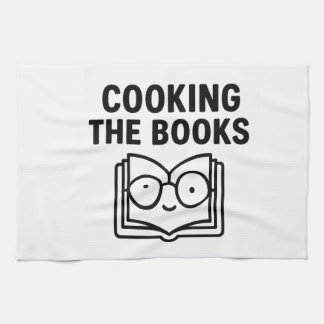 Cooking the Books - Funny Accounting Pun Kökshandduk
