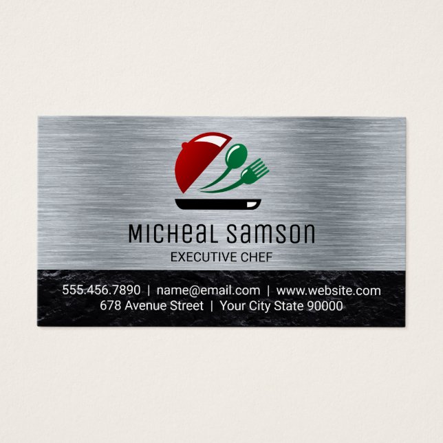 Cooking Verktyg Utensils Visitkort (Framsidan)