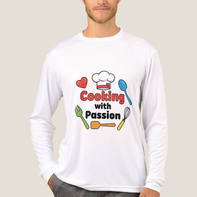 Cooking with Passion – Cute Chef Life T-Shirt (Framsida)