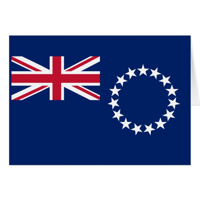 Cooköarna Flagga Hälsningskort (Framsidan Horizontal)
