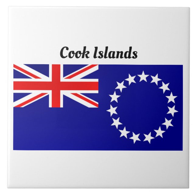 Cooköarna Flagga Kakelplatta (Framsidan)