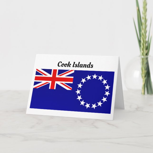 Cooköarna flagga kort (Framsida)