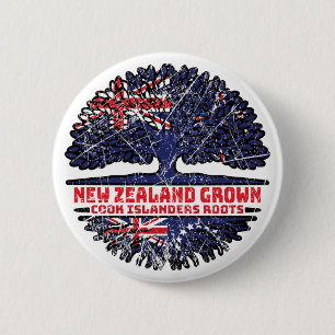 Cooköarna Islander New Zealander Nya Zeeland Knapp