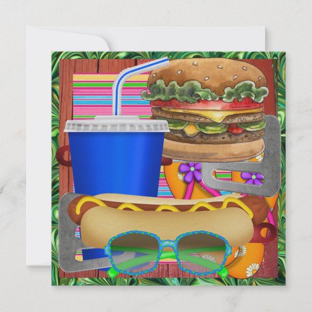 Cookout - BBQ - No Beer Version! SRF Inbjudningar (Framsida)