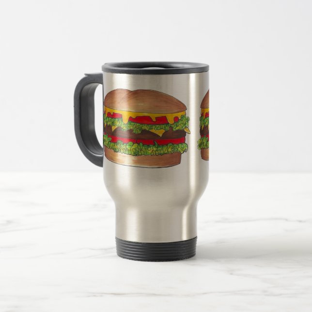 Cookout Hamburger Burger Cheeseburger Fast Food Resemugg (Framsida vänster)