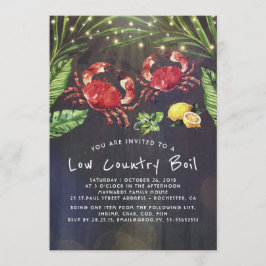 Cookout-middagen Land Boil Crab Party Inbjudningar