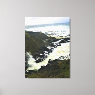 Cooks Chasm, Cape Perpetua, Oregon Kusten Canvastryck