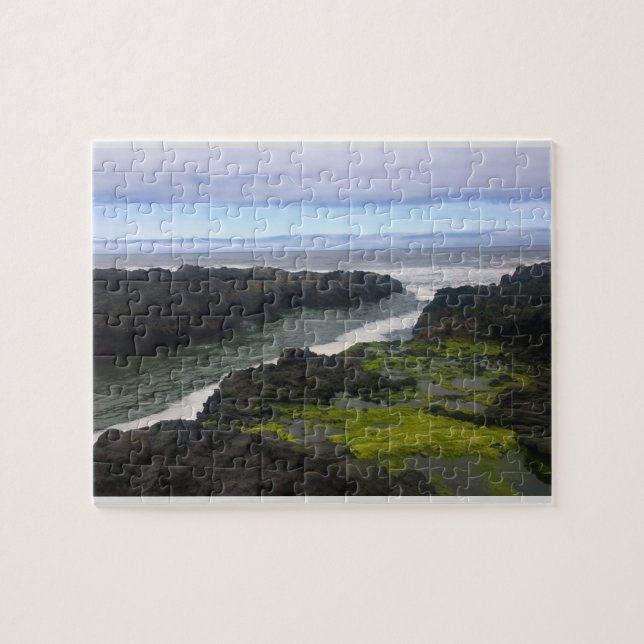 Cooks Chasm, Cape Perpetua, Oregon Pussel (Horisontell)