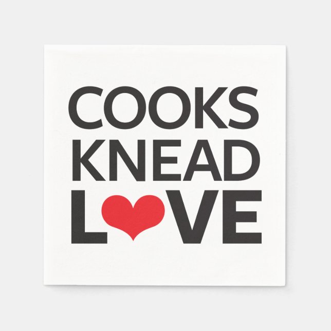 Cooks Knead Kärlek Pappersservett (Framsidan)