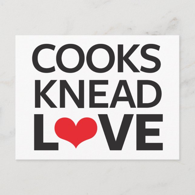 Cooks Knead Kärlek Vykort (Framsida)
