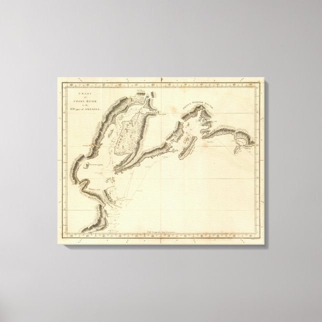 Cooks River, Alaska Canvastryck (Framsida)