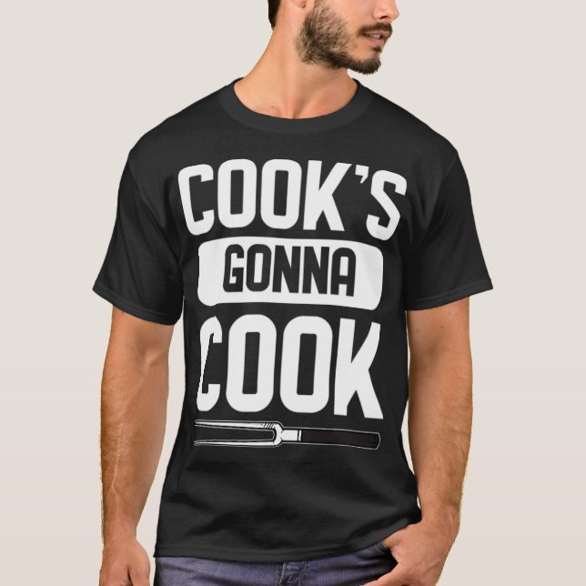 Cooks ska koka för tematkaka t shirt (Framsida)