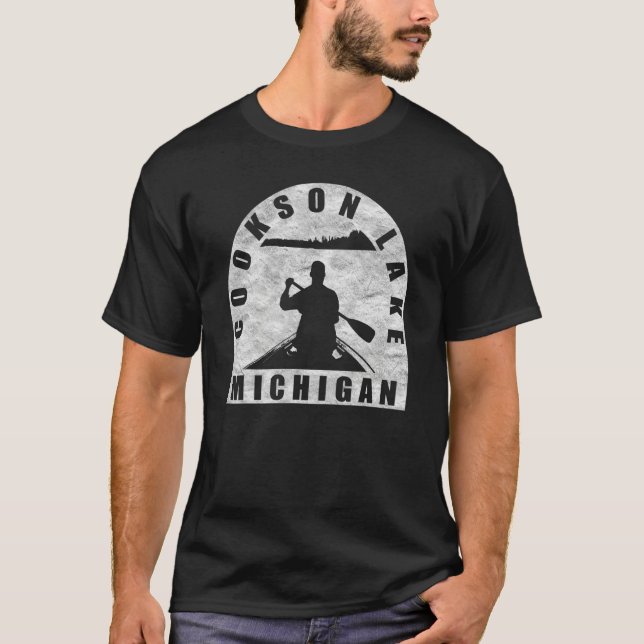 Cookson Sjö Canoeing Michigan T Shirt (Framsida)