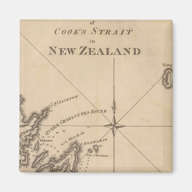 Cookssundet, Nya Zeeland Magnet (Framsidan)