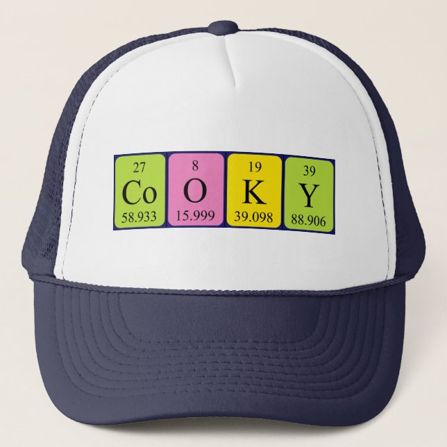 Cooky Periodisk hatt bord namn Keps (Framsida)