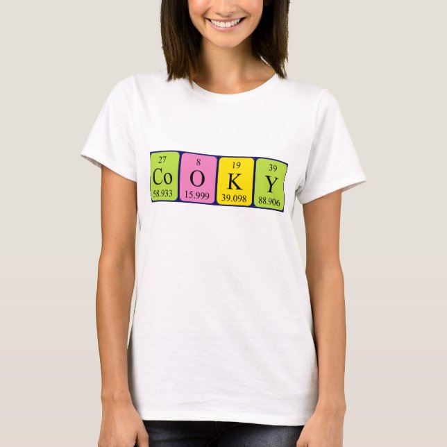 Cooky Periodisk skjorta bord namn Tee Shirt (Framsida)