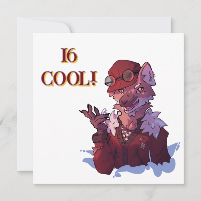 Cool 16, wolf kort (Framsida)