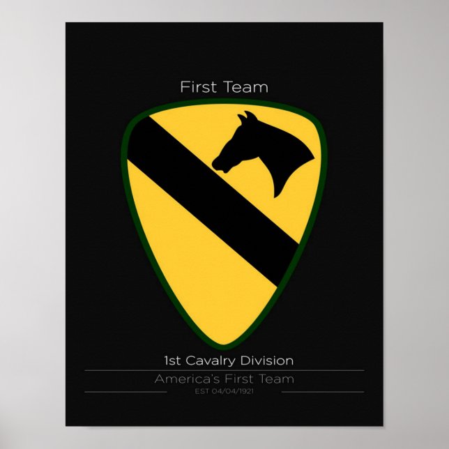 cool 1st Cavalry Division Poster (Framsidan)