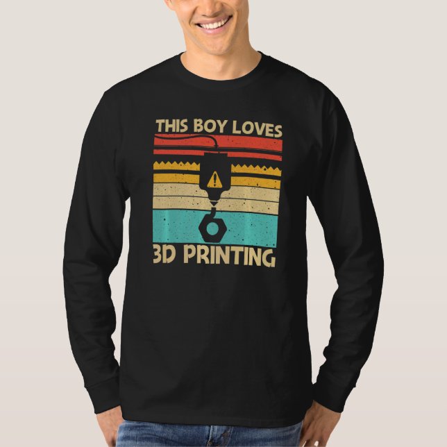 Cool 3D-utskrift för pojkar Män 3D-skrivare  Utskr T Shirt (Framsida)