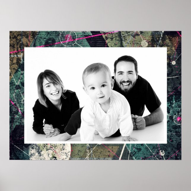 Cool Abstract Graffiti Art Geometic Custom Photo Poster (Framsidan)