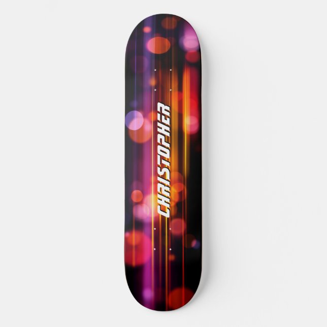 Cool Abstract Motion Graphic Style Mini Skateboard Bräda 18,5 Cm (Framsida)