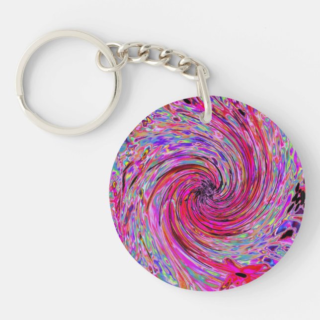 Cool Abstract Retro Hot Pink and Red Floral Swirl (Framsidan)