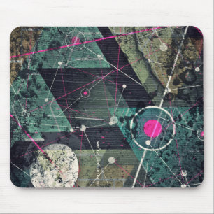 Cool abstrakt digital graffiti konst geometrisk musmatta