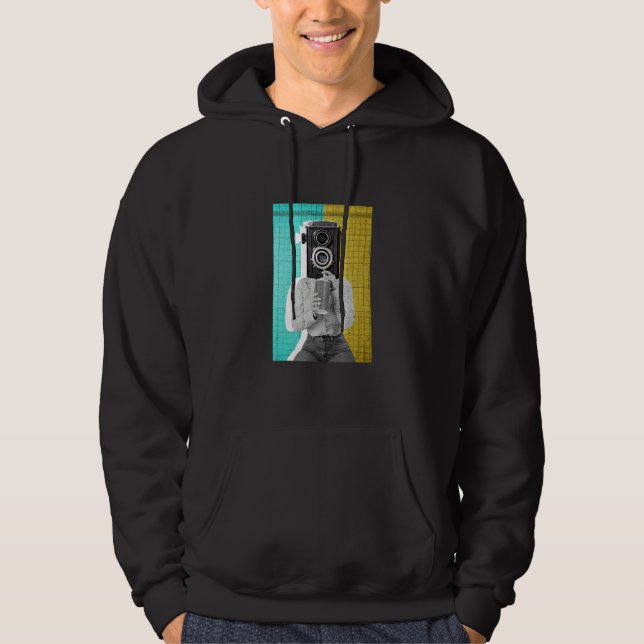 Cool abstrakt fotoidé illustration  Grafisk design Hoodie (Framsida)