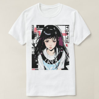 Cool Aesthetic Japanese Anime Girl T Shirt
