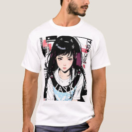 Cool Aesthetic Japanese Anime Girl T Shirt