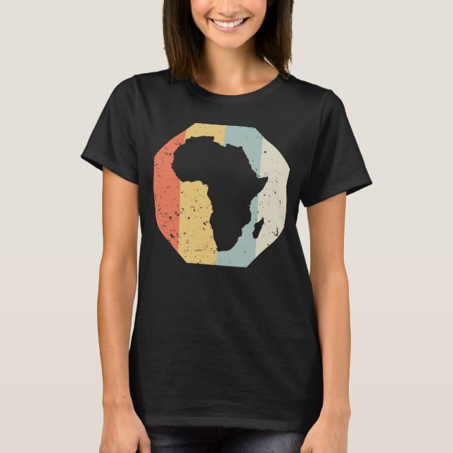 Cool AFRICA WomenMen  Retro African Outline T Shirt (Framsida)