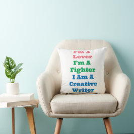 Cool älskare fighter kreativ författare författare kudde