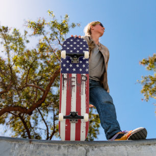 Cool amerikansk flagga Hjälp Skateboard! Mini Skateboard Bräda 18,5 Cm