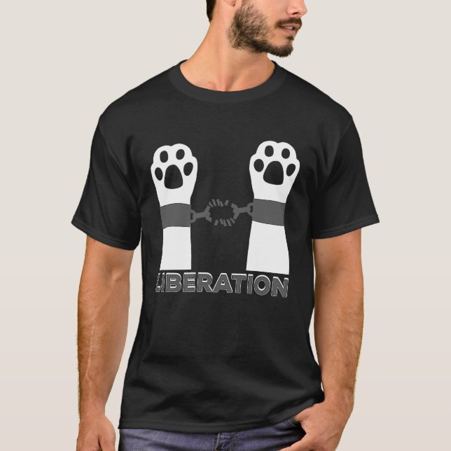 Cool Animal Liberation Free Animals Soldiers T Shirt (Framsida)