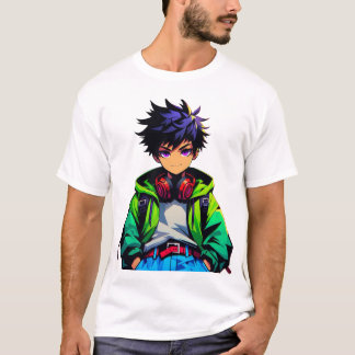 Cool Anime Boy Art T Shirt