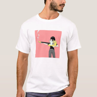 Cool Anime Girl with Guitar T Shirt