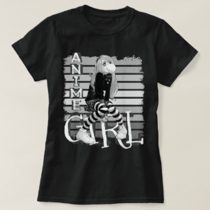 Cool Anime Tjej Estetisk Design T Shirt