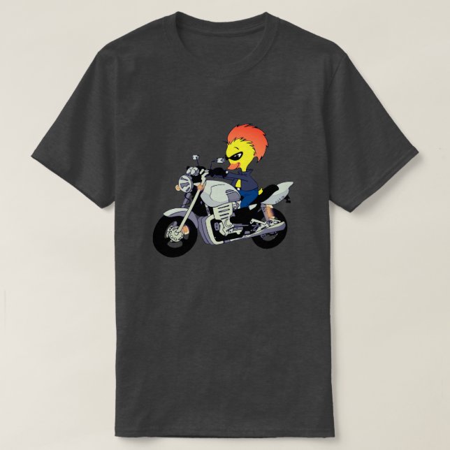 Cool anka som kör motorcykel t shirt (Design framsida)