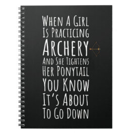 Cool Archery Gifts For Women Girl Bow Arrow Archer Anteckningsbok