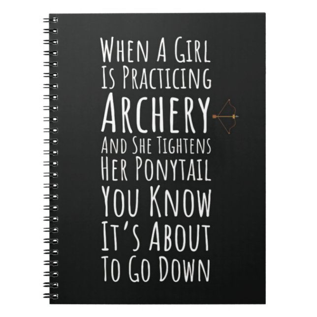 Cool Archery Gifts For Women Girl Bow Arrow Archer Anteckningsbok (Framsidan)